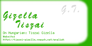 gizella tiszai business card